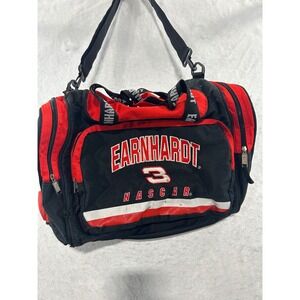 Vintage NASCAR Dale Earnhardt 3 Duffel Bag Red Black Travel Gym Bag Large
